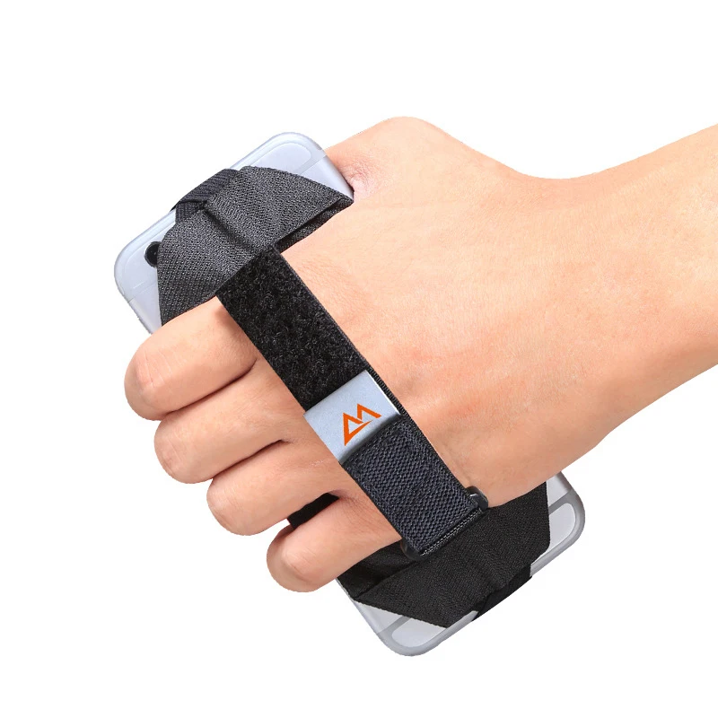 Cellphone Holder Hand Grip, Lightweight Thin Anti-slip Adjustable Finger Palm Strap Sports Running Carrier For 3.5-6 Inche Phone