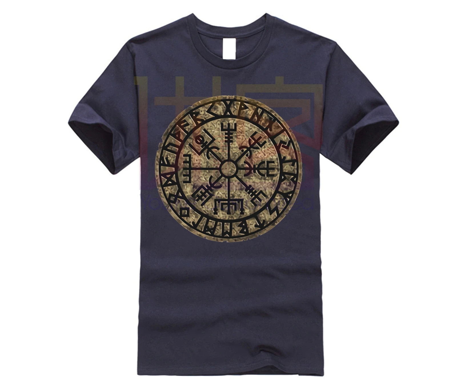 2018 винтажная Мужская футболка VEGVISIR Futhark руны Исландская Магическая защита от Odin