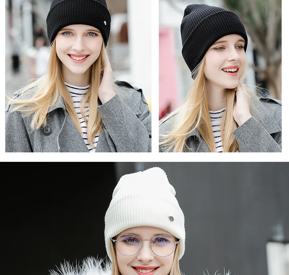Женские шапки, хлопок, модный бренд, Новинка осени, зимняя шапка, высокое качество, вязанная шапка, женская шапка Skullies Bonnet Femme# MZ832