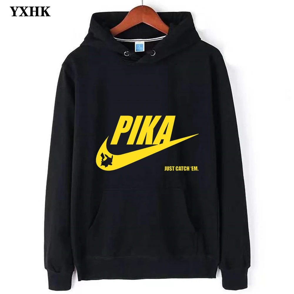 

Autumn Long Sleeve Fleece Fashion Japanese Anime Lovely Pokemon Men's Hoodies Anime Pika Hoodies Man Cotton Hoodie Sweatshirt