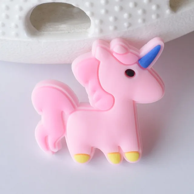 2021-2022 Season Unicorn PVC Soft Rubber Shoe Ornament Decoration Removable Garden Shoe Ornament Shoe Buckle  Charms for Crocses 290-CFPA