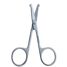 Круглый кончик бровей резак серьги из нержавеющей стали Нос волос ножницы нос триммер для волос