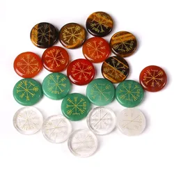 5 pcs 30 mm Polished Reiki Round Slice Natural Tige Eye Stone Beads Entertainment Engaved Symbols Divination Toys For Friendship 5 pcs 30 mm Polished Reiki Round Slice Natural Tige Eye Stone Beads Entertainment Engaved Symbols Divination Toys For Friendship