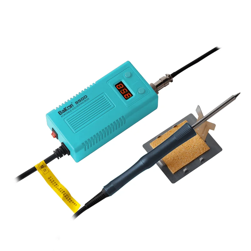 Bakon BK950D Welding Solder Soldering Iron 220/110 50W Internal Heating Type Welding Tool trinity digital display and T12 heater hot air rework station