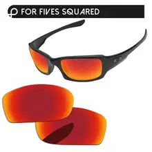Papaviva огнестойкие красные зеркальные поляризованные Сменные линзы для пятиугольных солнцезащитных очков, оправа UVA& UVB защита
