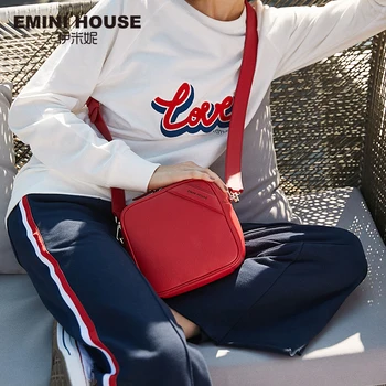 

EMINI HOUSE Genuine Leather Square Bag Crossbody Bags For Women Luxury Handbags Women Bags Designer Mini Shoulder Bag