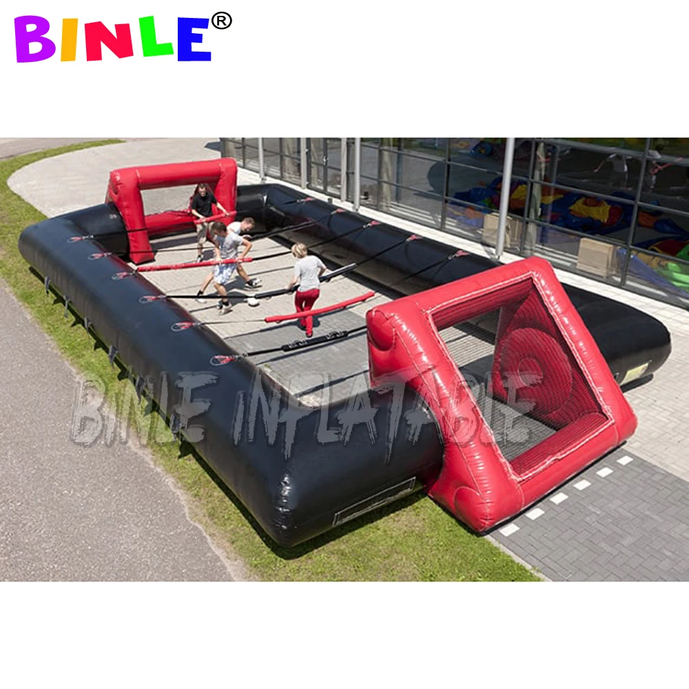 

Commercial 10x7x2m PVC Inflatable Human Table Foosball Game Inflatable Table Soccer Football Field For Sports Day