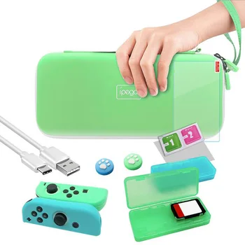 

Switch Accessories 12-in-1 Set Carrying Case /Tempered Film / Rocker Cap /Protective Case /Charging Cable for Nintend