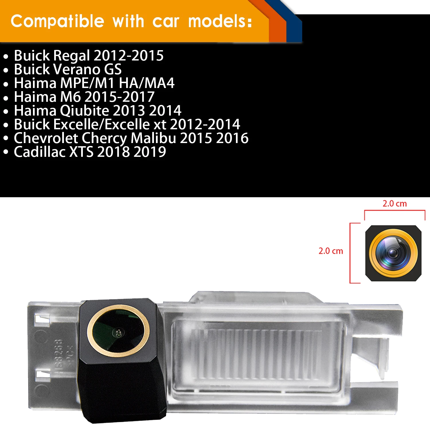 Misayaee Reversing Vehicle-Specific Camera Integrated in Number Plate Light License Rear View Backup camera for Buick Malibu Buick Excelle XT Buick Regal 