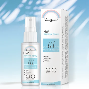 

Painless Hair Removal Cream Spray 100% Natural Permanent Body Legs Facial Hair Removal Spray Hair Growth Inhibitor Powerful 20ML