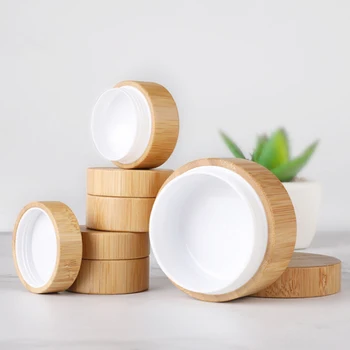

Cream Jar Nail Art Mask Cream Refillable Empty Cosmetic Makeup Container Bottle 10/30/50g Empty Bamboo Jars Pots Bottle