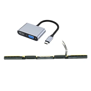 

1 Pcs USB C To HDMI VGA Multiport Adapter 4K Type C USB-C & 1Pcs WiFi ISight Wireless Antenna Aerial Cable 817-01634