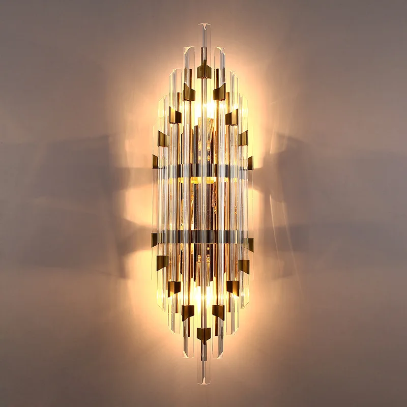 Скандинавский современный роскошный хрустальный настенный светильник лампа для