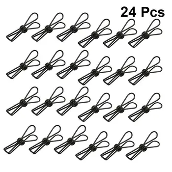 

24pcs Black Receipt Clip Creative Bill Organizer Clip for Home Office School