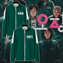 Squid game jacket men's jacket Li Zhengjae same sportswear plus size 456 001 national tide autumn sweater Hoodie Round Six STKJ