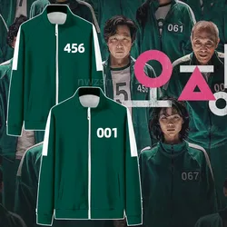 Squid game jacket men's jacket Li Zhengjae same sportswear plus size 456 001 national tide autumn sweater Hoodie Round Six STKJ