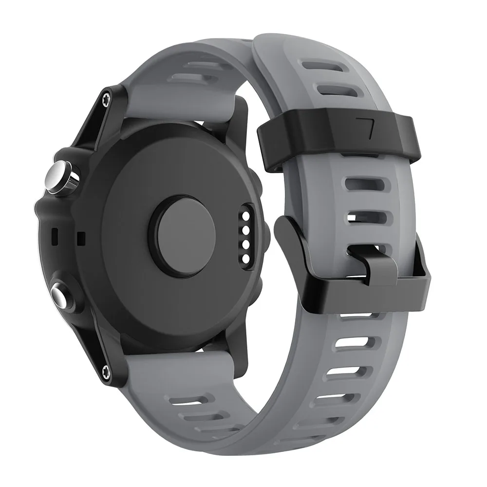 Yayuu мягкий силиконовый сменный ремешок для часов с инструментами для Garmin Fenix 3/Fenix 3 HR/Fenix 5X/5X Plus/D2 Delta PX/Descent MK1 - Цвет: Gray