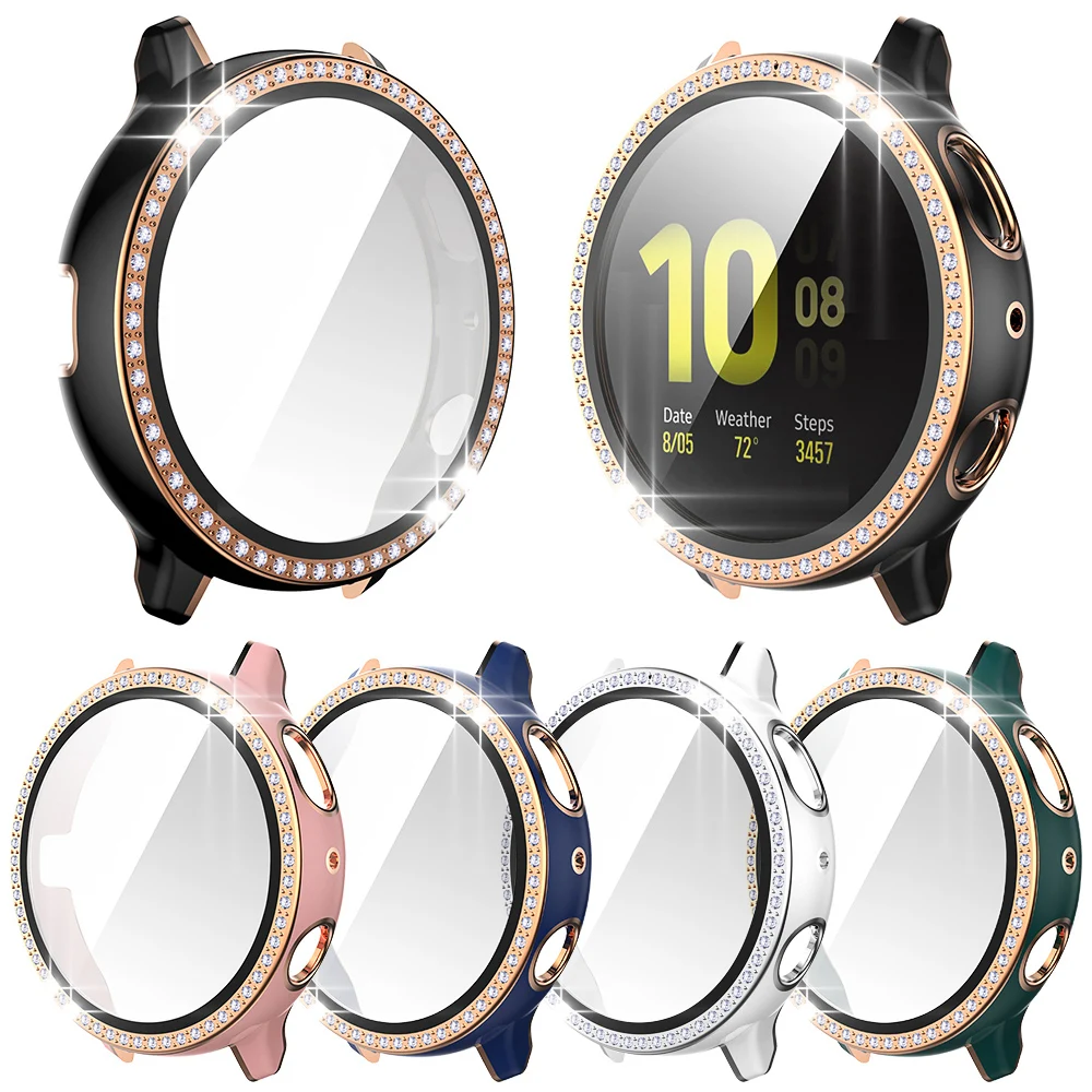 Женский чехол из поликарбоната со стразами для защиты экрана Samsung Galaxy Watch Active 2 40