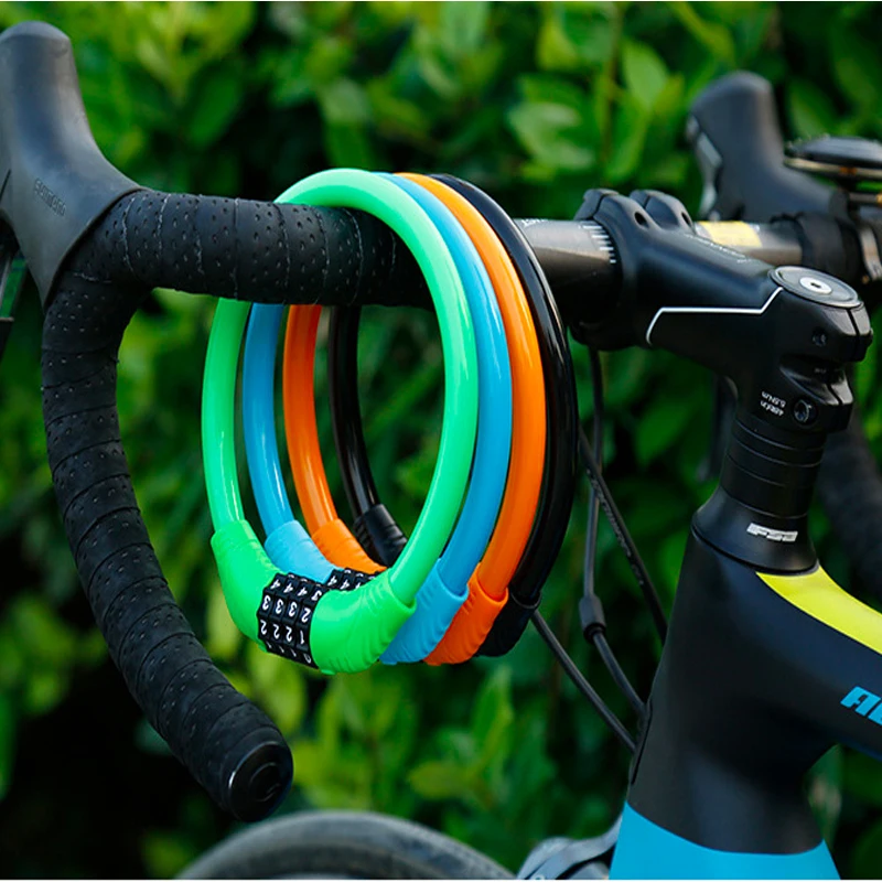 Велосипедный замок стальной кабель с паролем Проволочная цепь mtb безопасность