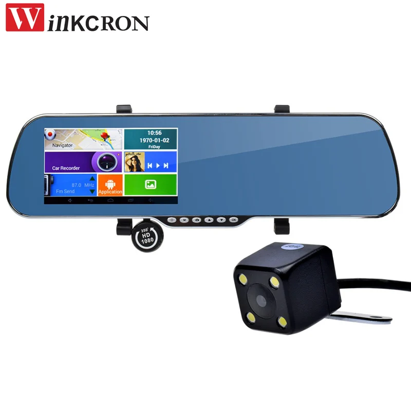 5 0 дюймов Автомобильный видеорегистратор Mirrow DVR камера GPS навигация Full HD 1080P Android 4