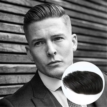 

Hair loss on top of head Hair thinning Replacement System For Men Toupee For Simulation hair Durable Hairpieces Lace Thin