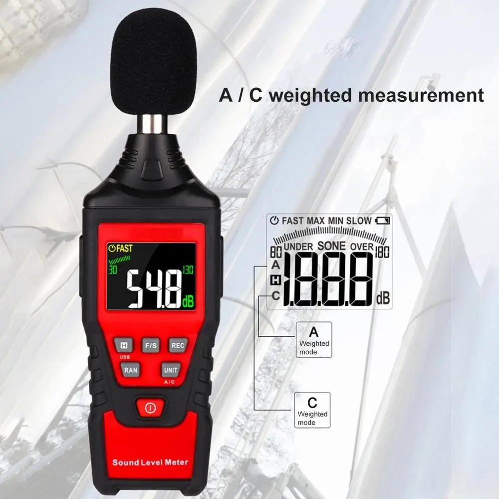 Habotest HT622A цифровой измеритель уровня звука регистратор 30 ~ 130 дБ диагностический