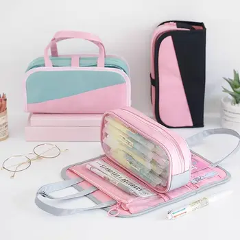 

Large Capacity Waterproof Oxford Cloth Pencil Wrap Portable Kawaii Cute Pencil Case School Case Cosmetic Bag Stationery