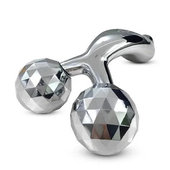 

V Shape Instrument Face Lean Firming Massage Manual Double Ball Roller Machine Effective Portable 3D Massage