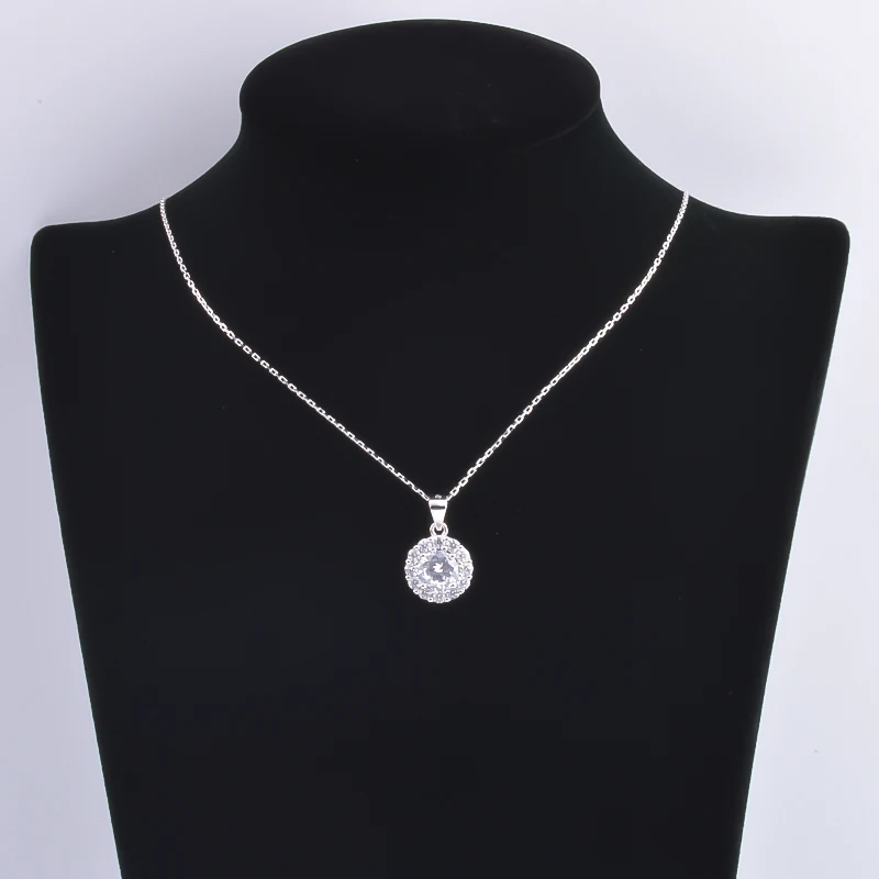 Pekurr 925 Sterling Silver Big CZ Gems Sun Boho Sun Flower Necklaces Pendants For Women Silver Chain Silver Choker Jewelry Gifts