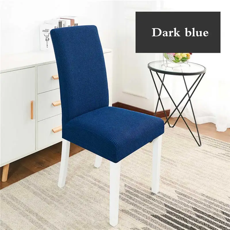 Deep blue Эластичный Чехол для стула для столовой накидка на стул из спандекса для дома Стулья для ресторана отеля slipcover украшения - Цвет: Deep blue