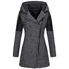 Новая женская теплая тонкая куртка, толстая парка, пальто размера плюс, Женское пальто, зимняя верхняя одежда с капюшоном, пальто на молнии, S-5XL