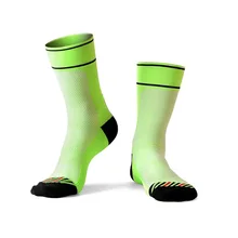 Велосипедные спортивные носки осень зима влагоотводящие компрессионные Однотонные эластичные носки до лодыжки