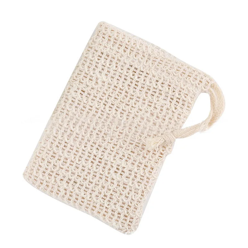 

Cotton Linen Drawstring Soap Saver Bag Net Pouch Exfoliating Soap Storage Bag