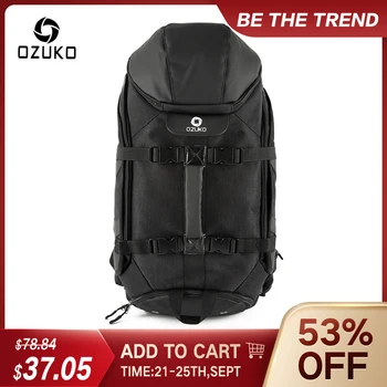 

OZUKO New Men Travel Backpack Large Capacity 17 inch Laptop Bag Male Multifunction Mountaineering Backpacks Outdoor Sport Bag