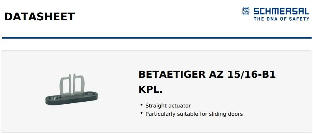 Safety switch separate actuator AZ 15 BETAETIGER AZ 15/16-B1 KPL.