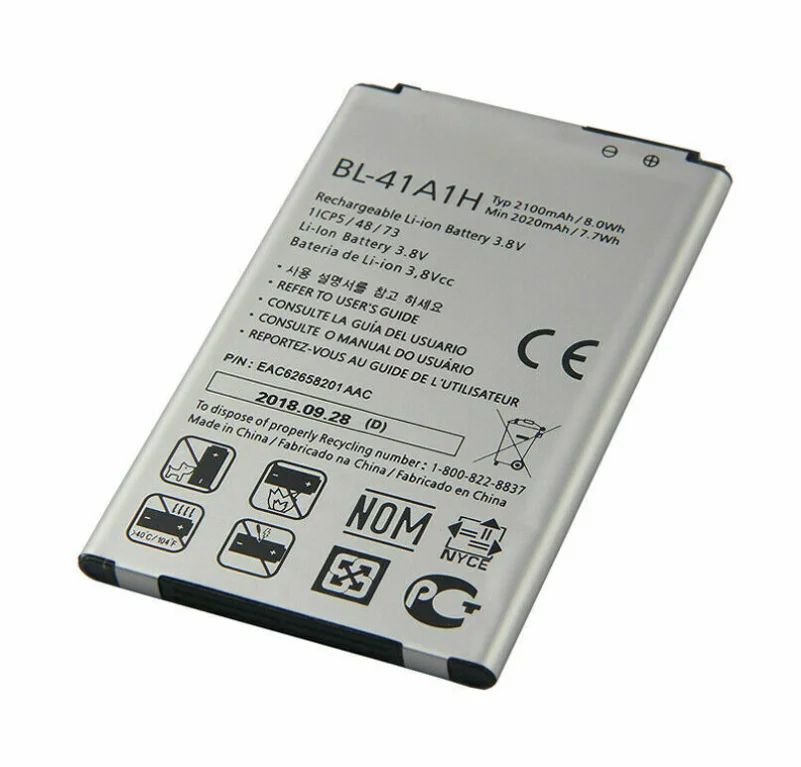 1x2100 мАч BL-41A1H Аккумулятор для LG X style Tribute HD Boost Mobile X style LS676 L56VL K200DS Optimus F60 MS395 Transpyre LS660