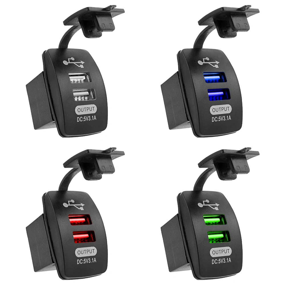 

Универсальное автомобильное зарядное устройство с двумя USB-портами, 5 В, 3,1 А