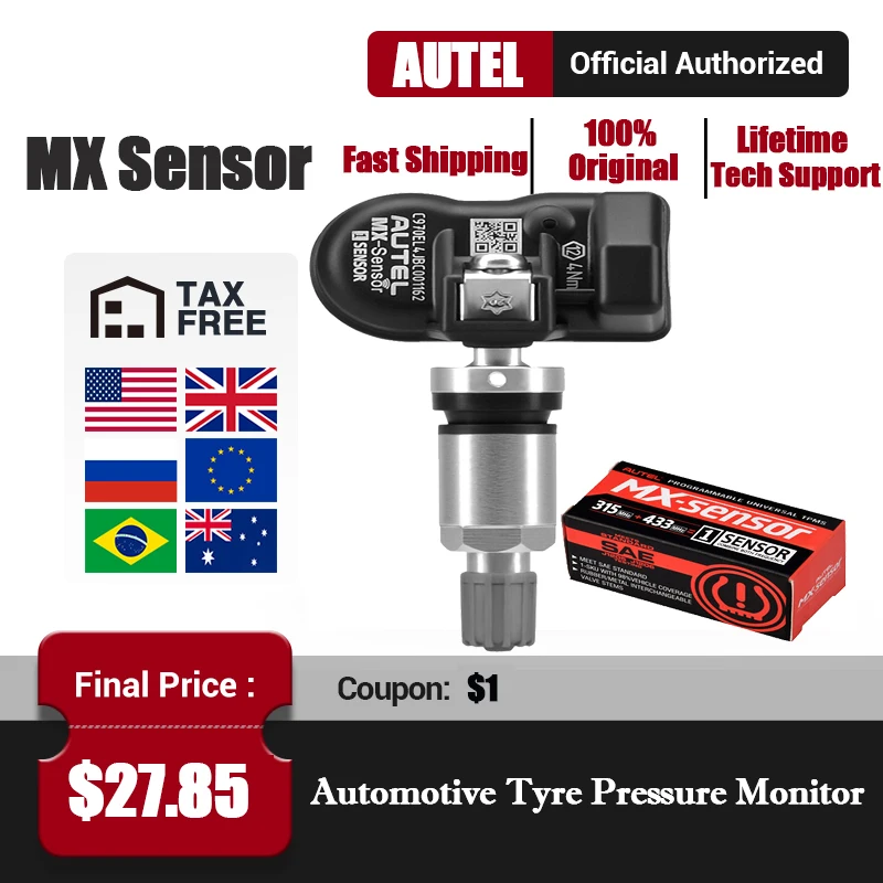 £22.29 Autel Mx Sensor 433 315 Tpms Mx Sensor Scan Tire Repair