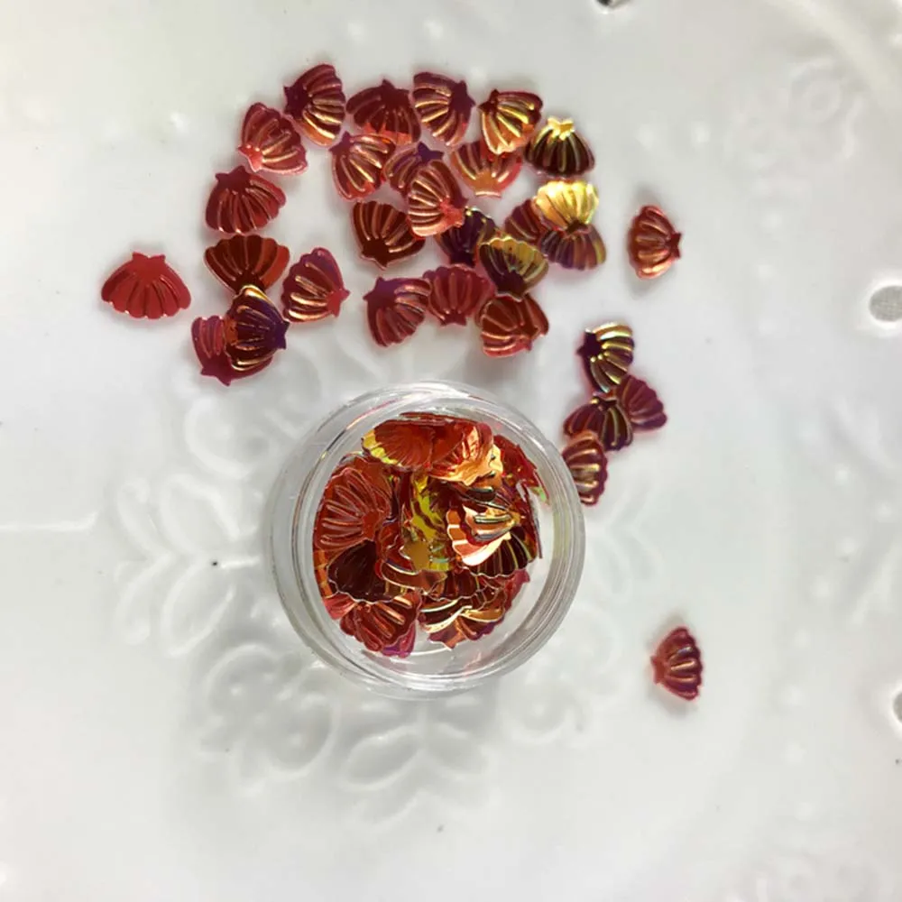 ПВХ блестка для ногтей Кристалл Капля клей заполнения около 3 cm-1 группа из 5 AB Цвет оболочки формы - Цвет: Оранжевый