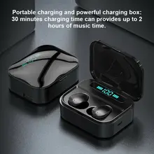 Сенсорные TWS настоящие беспроводные наушники, Bluetooth наушники, водонепроницаемые наушники с зарядным устройством 2200 мАч для iPhone, xiaomi, huawei