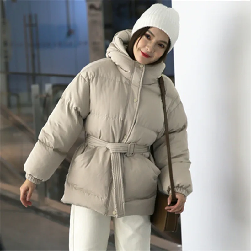 

2019 new long section cotton coat loose winter coat thick oversized cotton quilted clothes plus size women