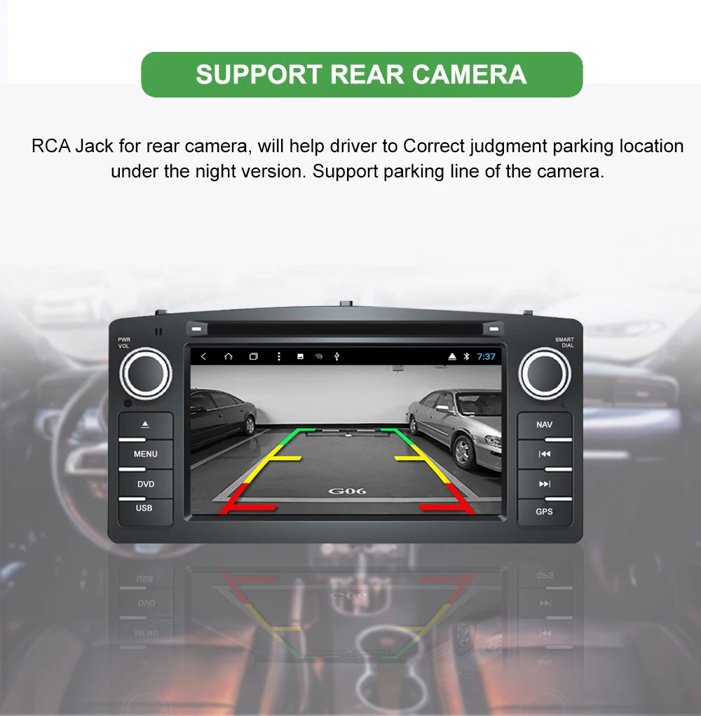 Flash Deal Bonroad Android 9.0  2Din Car DVD GPS Navigation For Corolla E120 BYD F3 Capacitive Screen WIFI 3G USB Car Radio Video FM RDS 4