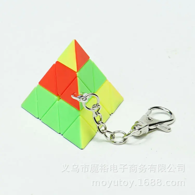 

Mini Pyramid Keychain 3-Order Small Triangular Keychain Pendant Rubik's Cube Children'S Educational Toy Wholesale