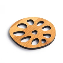 Vintage Handmade Kung Fu Tea Cup Mat Placemat Round Decoration Leaf Table Home Heat Insulation Natural Bamboo Kitchen