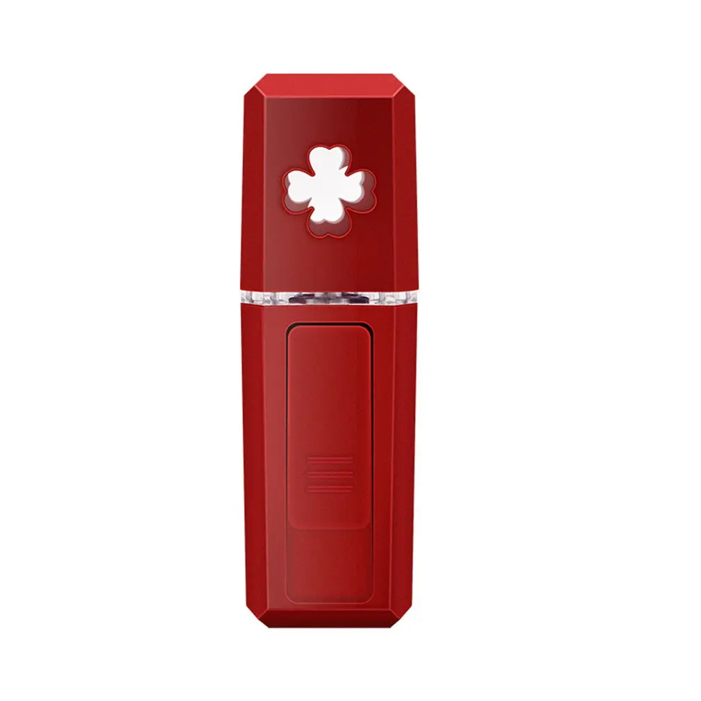 Red Паровой увлажнитель для лица, счетчик воды, зарядка через usb, нано спрей, ручной, холодный спрей, удаление морщин и акне, инструмент для красоты лица, спа - Цвет: Red