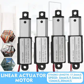 

12V Mini Linear Actuator Motor Aluminum Alloy DC Motor Telescopic Rod Linear Reciprocating Lifter 30mm/s 15mm/s 9.5mm/s 5mm/s