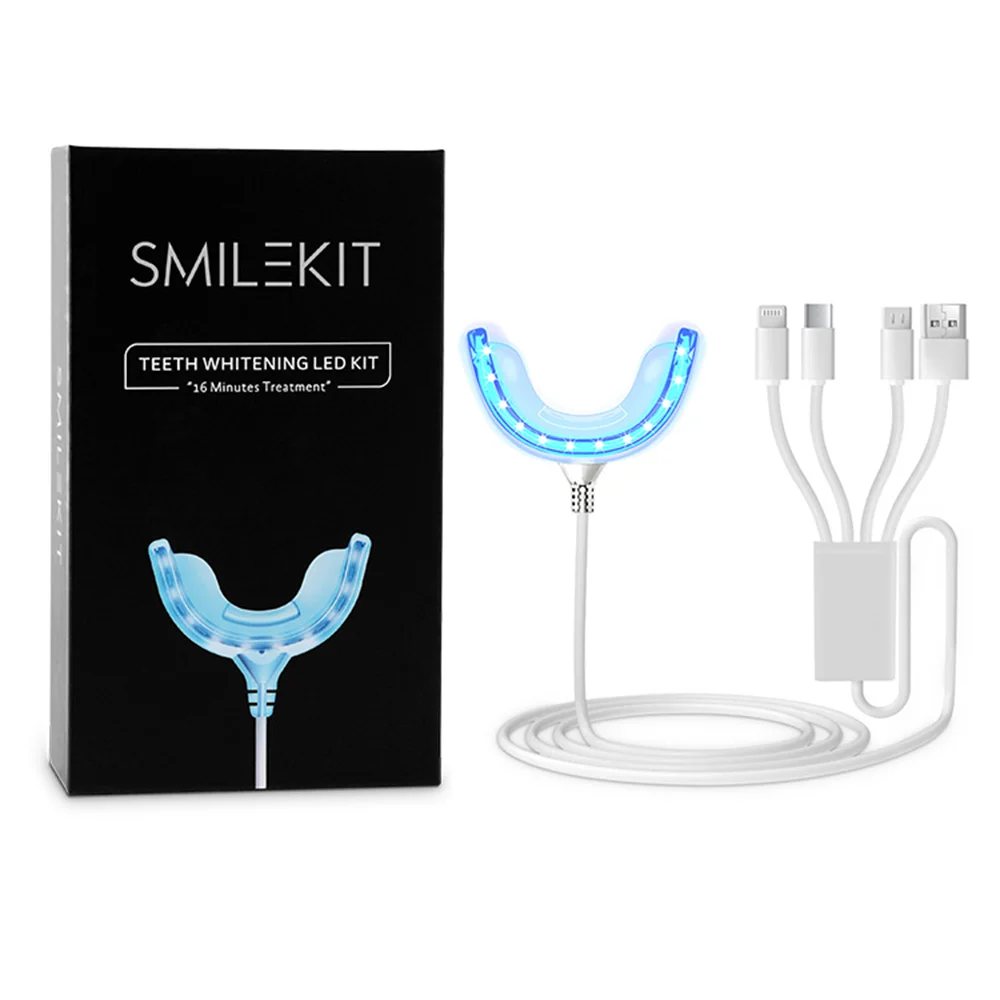 

teeth whitening kit with led light Bleaching System Oral Gel Products Dental Teeth Whitening gels Four-in-one charger dientes