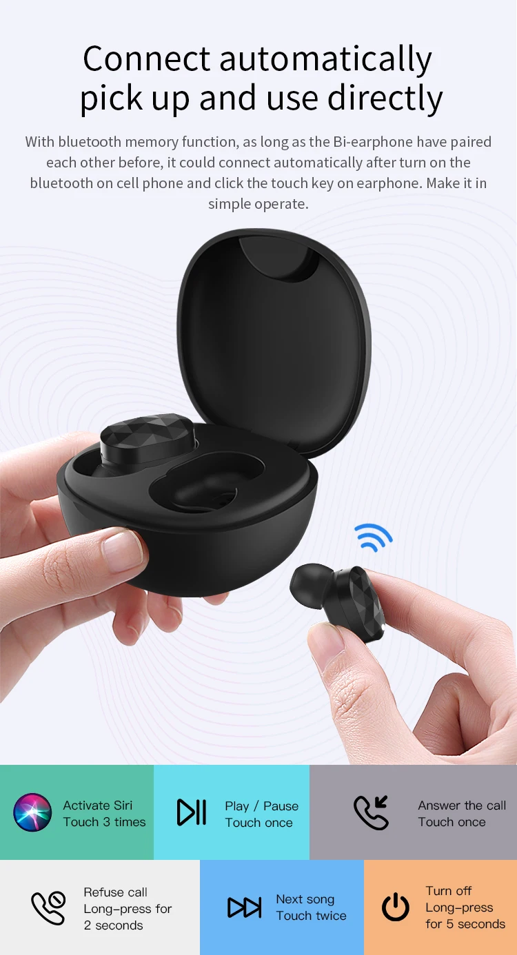 Interpad TWS 200 Bluetooth наушники раздельное использование беспроводные наушники супер бас наушники для смартфонов Android Xiaomi ios