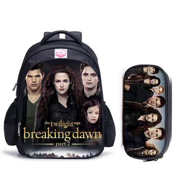 

16 Inch 2pcs Twilight Children School Bags Orthopedic Backpack Kids Boys Girls Mochila Infantil Cartoon Bags