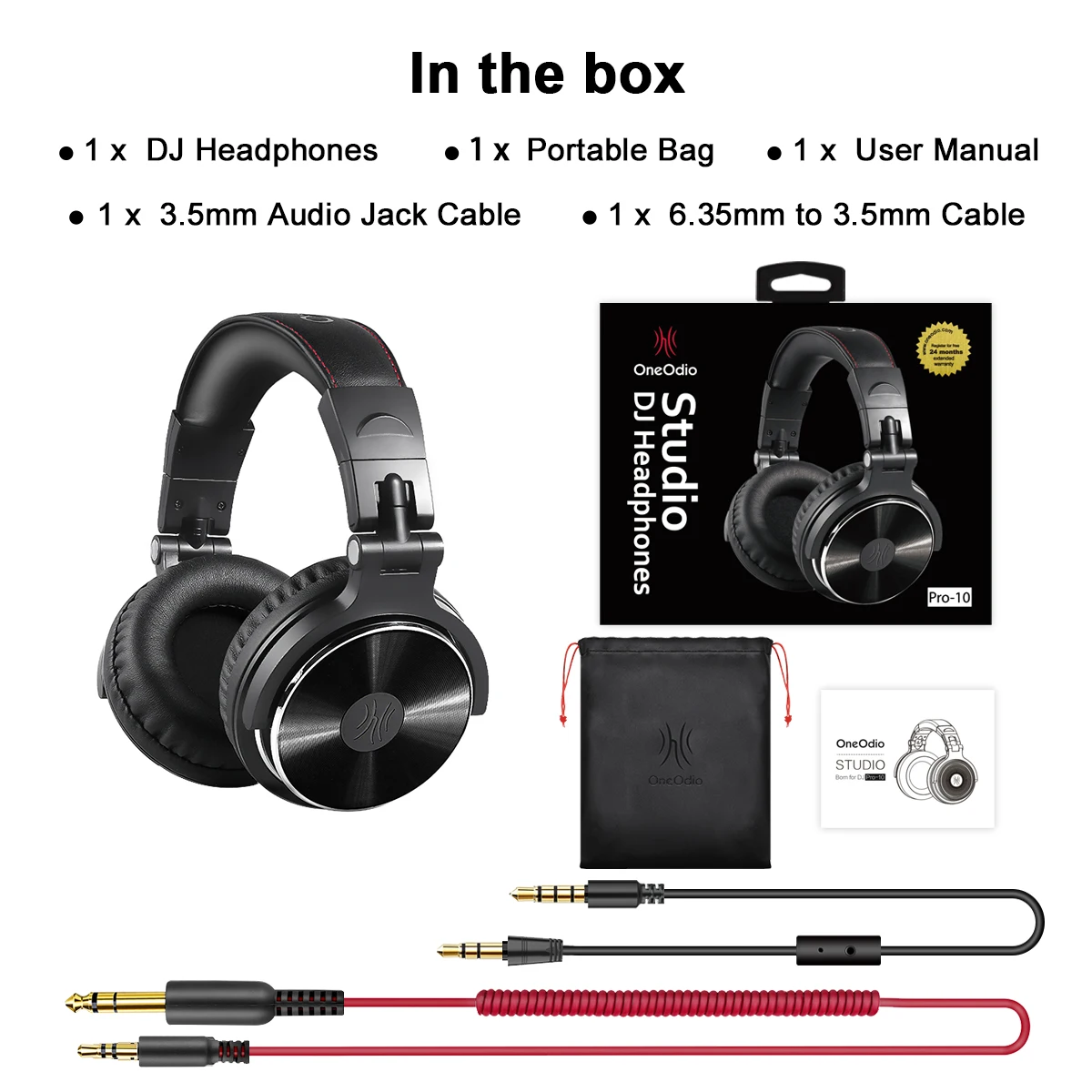 Oneodio Pro10/30/50 Wired Headphones Professional Studio DJ Headphone with Microphone Over Ear Monitor Recording Stereo Headsets